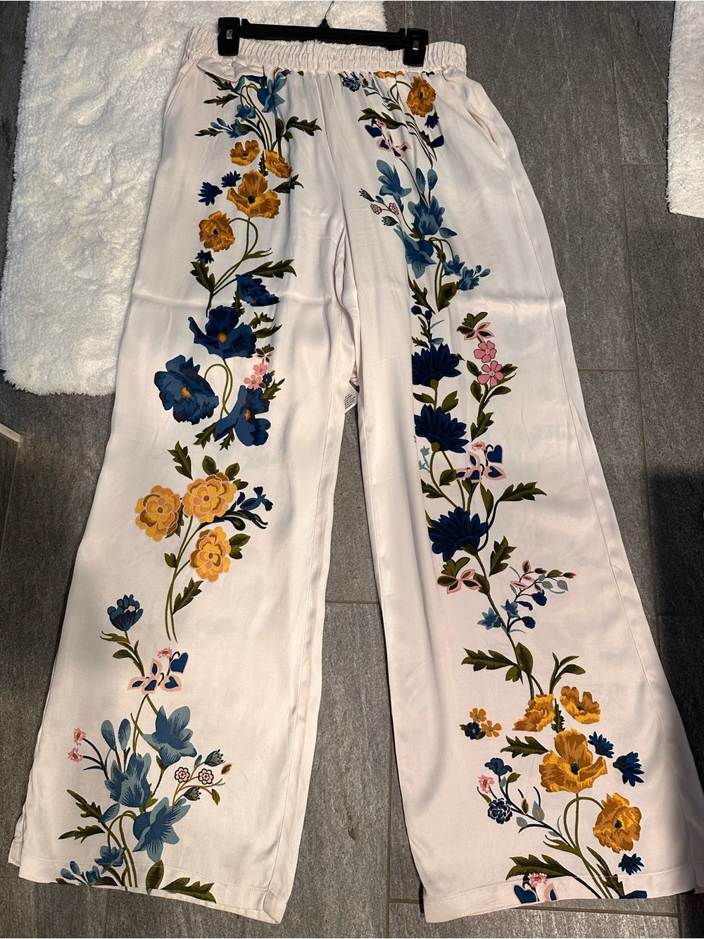 Anthropologie satin long elastic waist pants. - Picture 4 of 6
